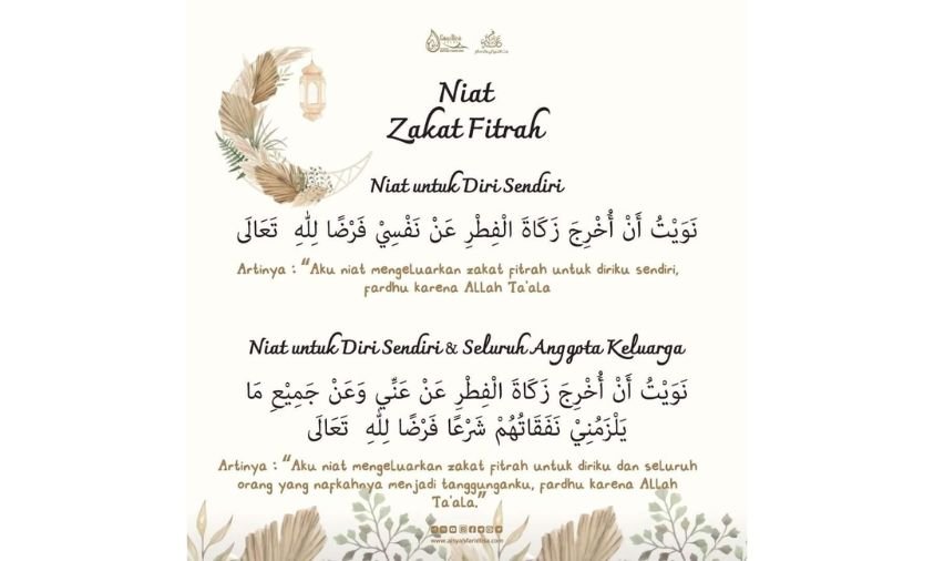 Niat Zakat Fitrah