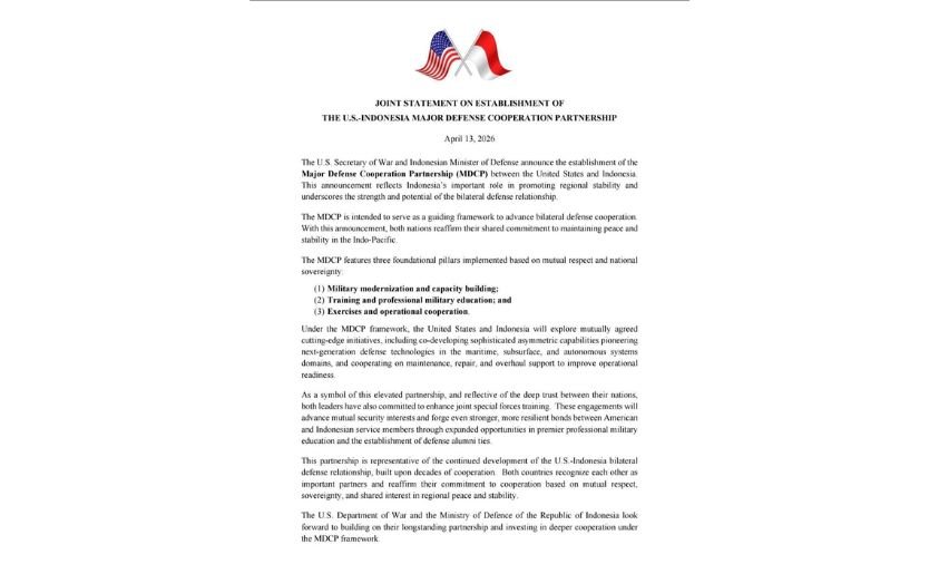 Surat Kerjasama Kemitraan Pertahanan AS