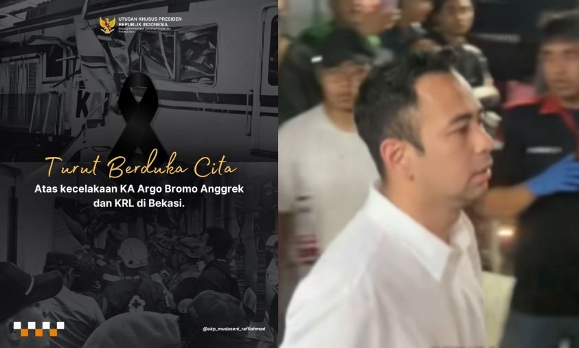 Rafi Ahmad Turun ke Lokasi Kecelakaan Kereta Bekasi, Pantau Evakuasi