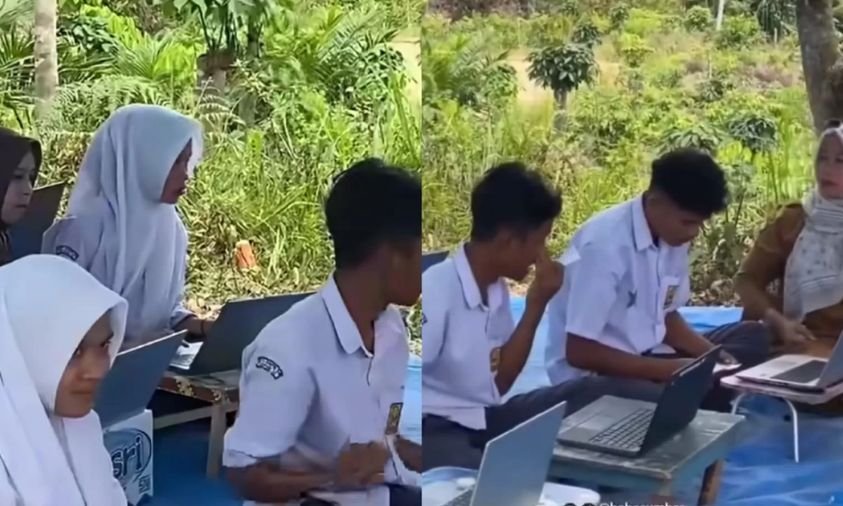 Perjuangan Siswa Kapur IX Demi Ujian Online Jadi Sorotan, Naik Bukit 6 KM demi Sinyal