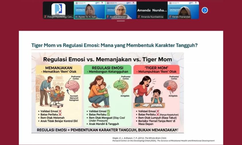 Webinar PresGo Psychology Center Soroti Peran Orang Tua dalam Menguatkan Kecerdasan Sosial-Emosional Anak