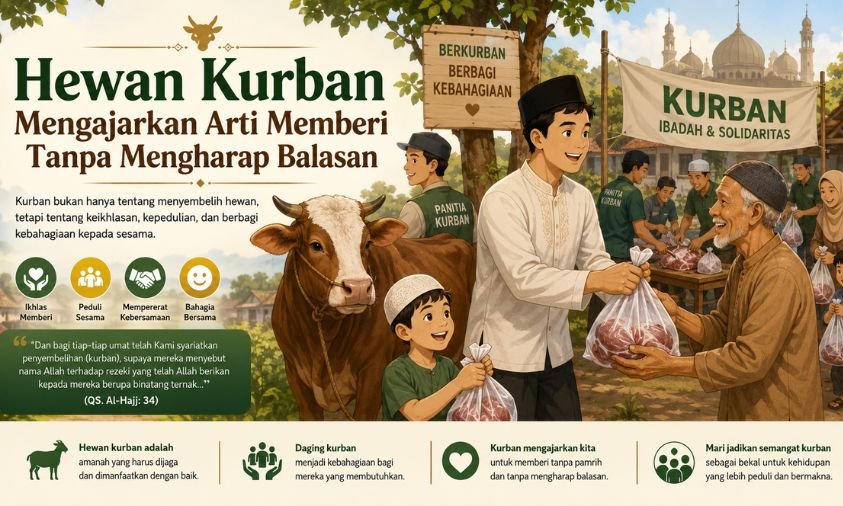 Hewan Kurban Mengajarkan Arti Memberi Tanpa Mengharap Balasan di Tengah Kehidupan Modern