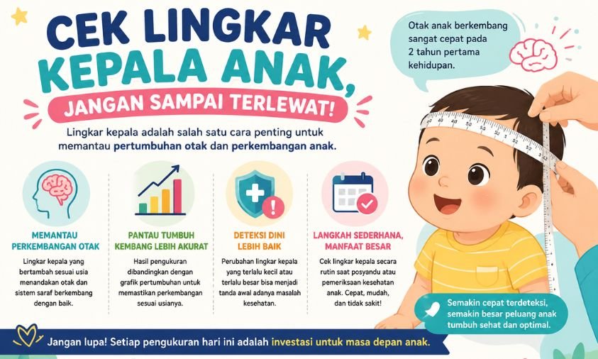 Cek Lingkar Kepala saat Pemeriksaan Tumbuh Kembang Bukan Sekedar Formalitas, Ini Kunci Memantau Perkembangan Otak Anak