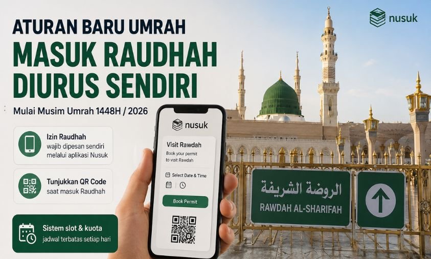 Aturan Baru Umrah, Masuk Raudhah Kini Harus Diurus Sendiri oleh Jemaah