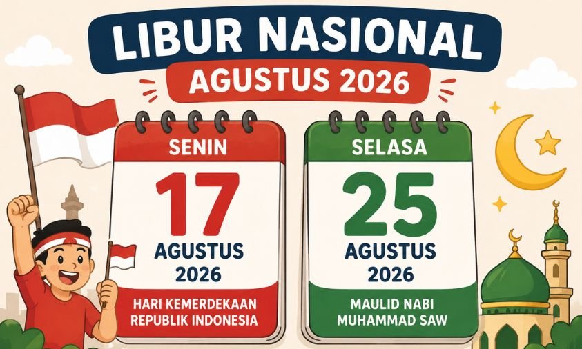 Libur Nasional Agustus 2026 Resmi Ditetapkan, Catat Dua Tanggal Merah Ini