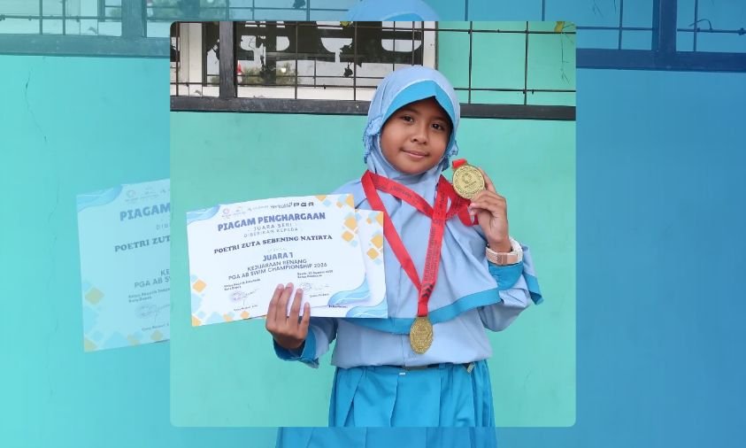 Tampil Gemilang di PGA AB Swim Championship, Poetri Zuta Siswi SD Prestasi Global Bawa Pulang Tiga Medali