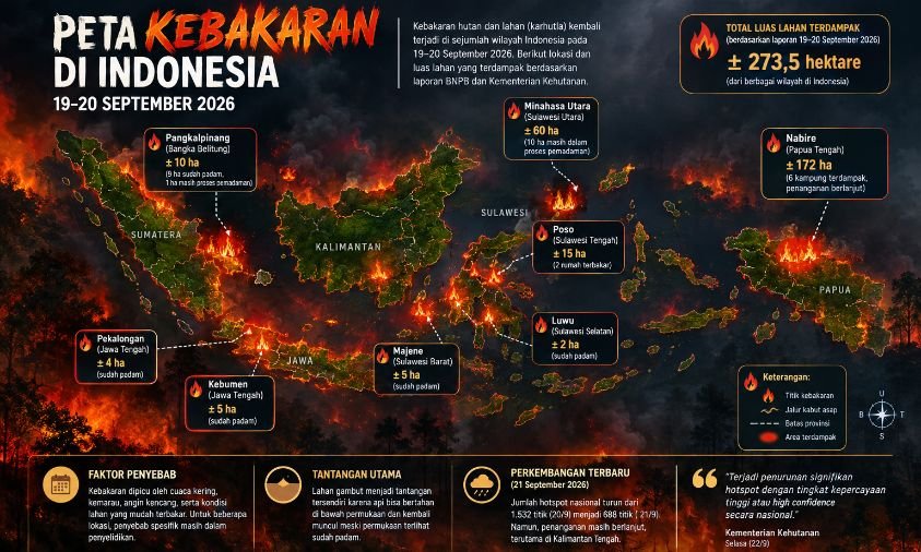 Peta Kebakaran Hutan September 2026