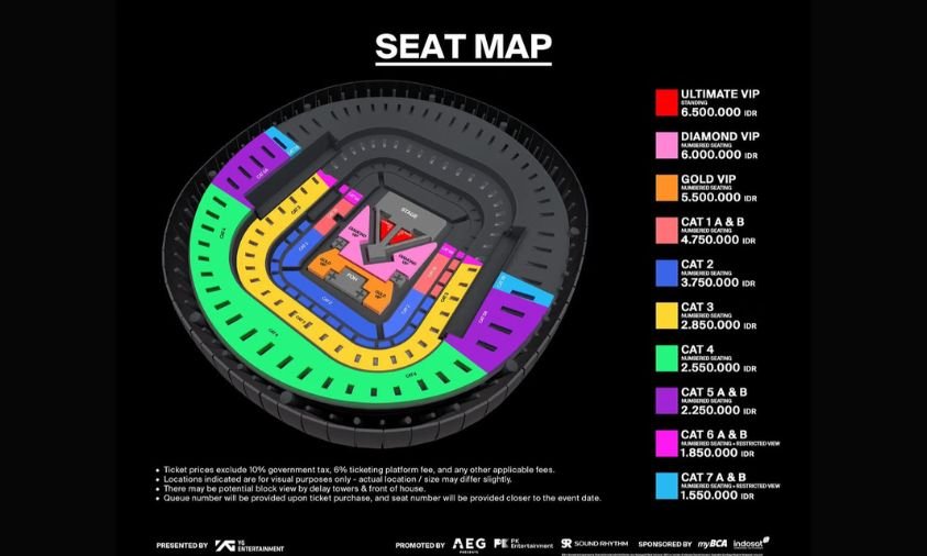 Seat Map BIGBANG Jakarta