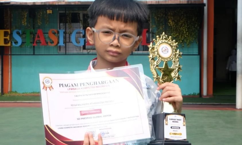 Siswa Kelas 1 SD Prestasi Global Raih Juara Harapan Olimpiade Matematika Nasional